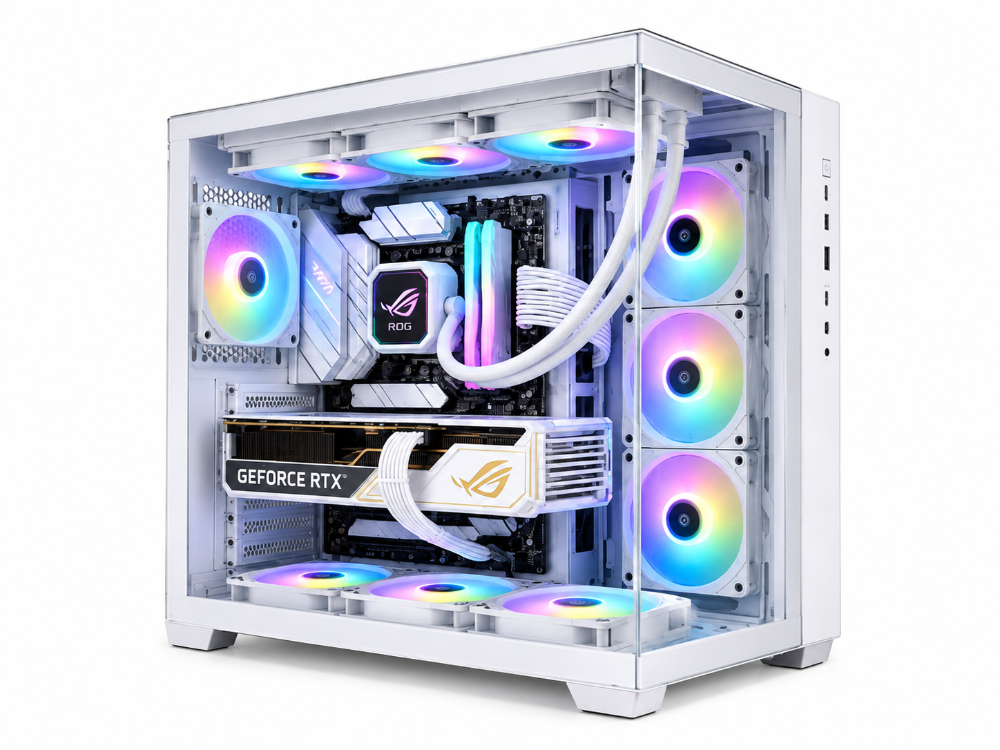 Gaming PC Ryzen 9 9950X3D RTX 5080 16GB 32GB DDR5 1TB NVMe SSD – White RGB