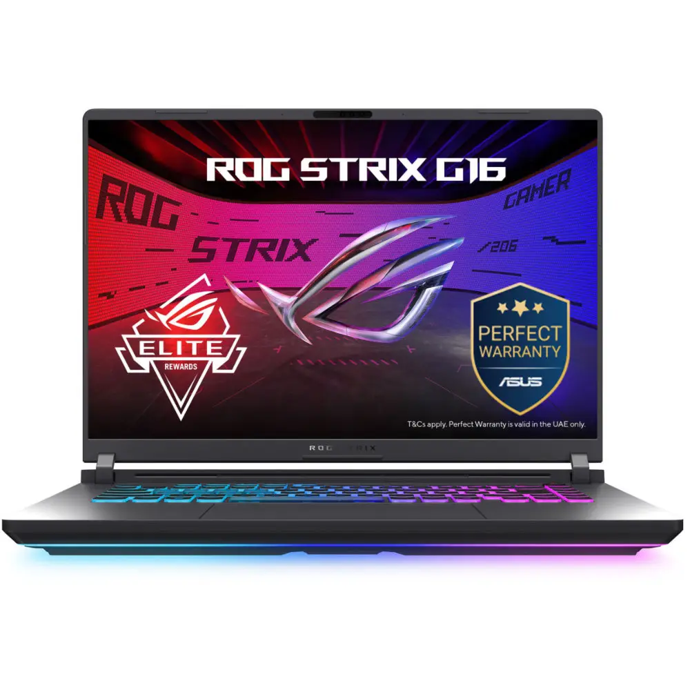 Asus ROG Strix G16 Gaming (2026) Laptop – 14th Gen / Intel Core i7-14650HX / 16inch FHD+ / 1TB SSD / 16GB RAM / 8GB NVIDIA GeForce RTX 5060 Graphics / Windows 11 Home / English & Arabic Keyboard / Eclipse Gray / Middle East Version